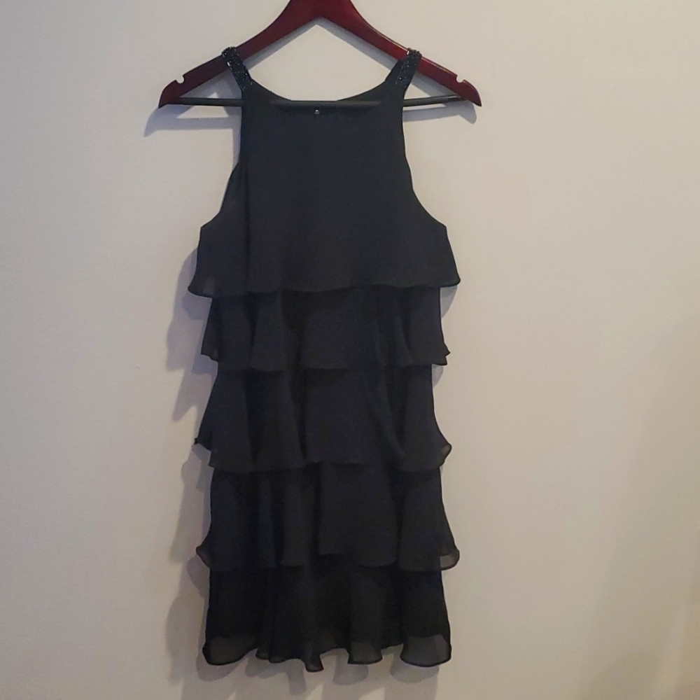 Women's Black Ruffle Dress